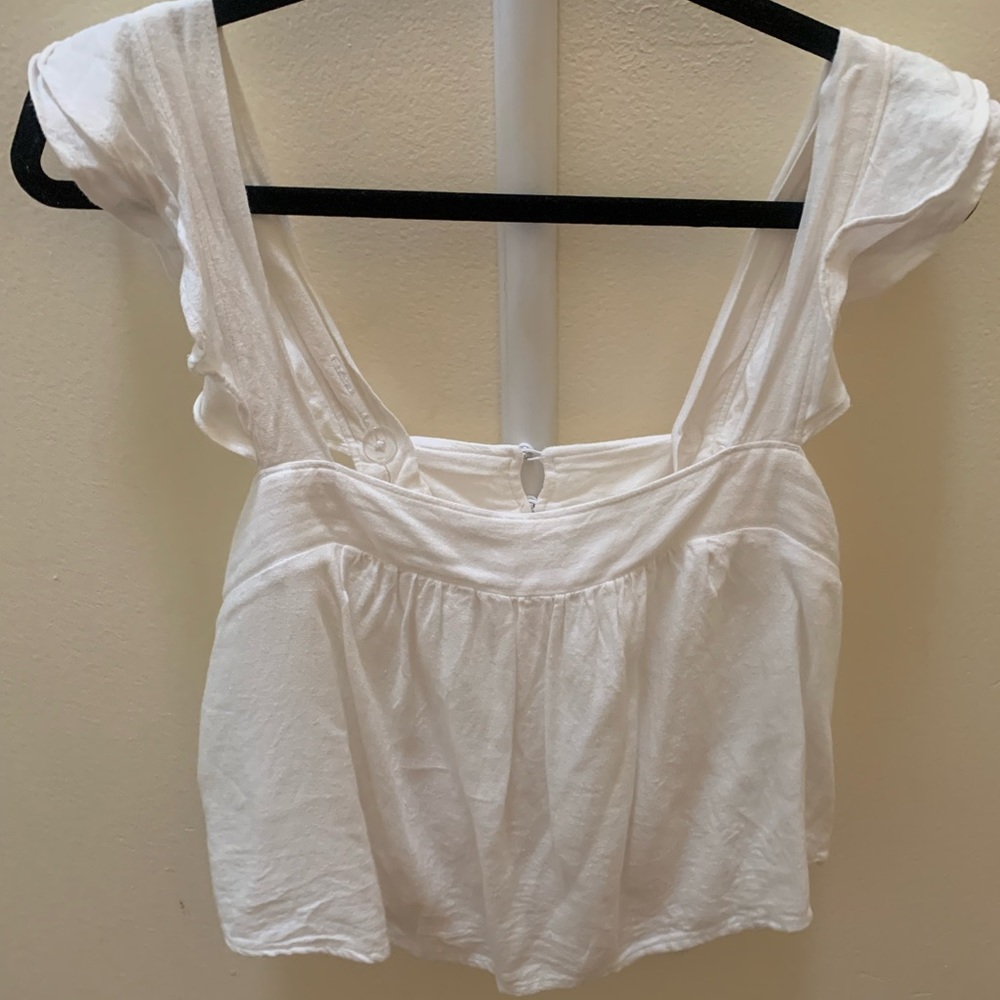 Abercrombie ruffled crop top